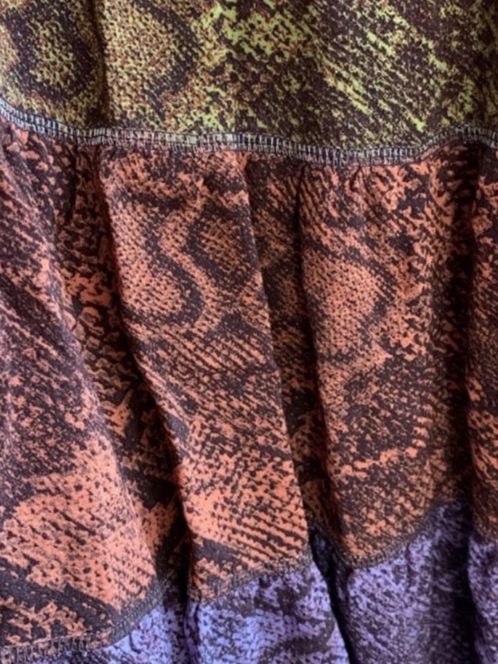 Anthropologie Colima Tiered Snake Print Maxi Dress size XS - Picture 7 of 8